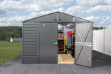 Arrow Select Steel Storage Shed Steel Storage Shed, 10x14, Charcoal