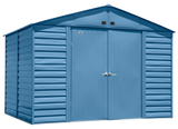 Arrow Select Steel Storage Shed Steel Storage Shed, 10x8, Blue Grey