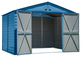 Arrow Select Steel Storage Shed Steel Storage Shed, 10x8, Blue Grey