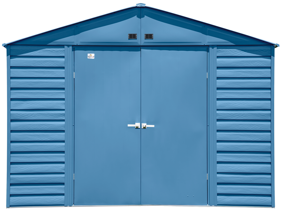 Arrow Select Steel Storage Shed Steel Storage Shed, 10x14, Blue Grey