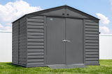 Arrow Select Steel Storage Shed Steel Storage Shed, 10x8, Charcoal