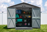 Arrow Select Steel Storage Shed Steel Storage Shed, 10x8, Charcoal