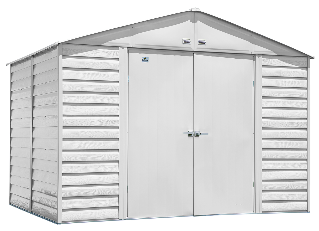 Arrow Select Steel Storage Shed Steel Storage Shed, 10x8, Flute Grey