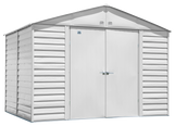 Arrow Select Steel Storage Shed Steel Storage Shed, 10x8, Flute Grey