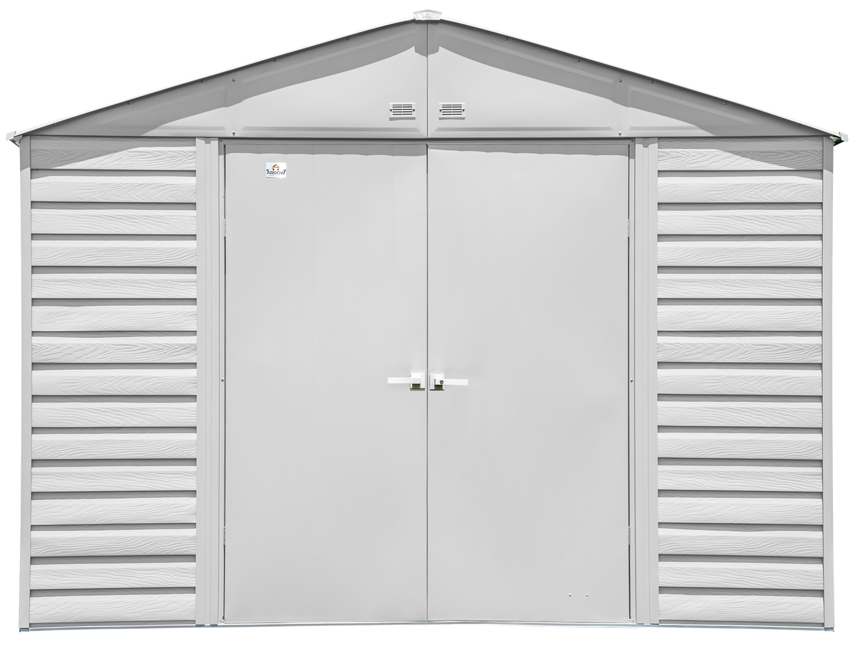 Arrow Select Steel Storage Shed Steel Storage Shed, 10x14, Flute Grey