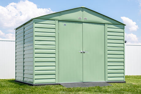 Arrow Select Steel Storage Shed Steel Storage Shed, 10x8, Sage Green