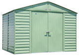 Arrow Select Steel Storage Shed Steel Storage Shed, 10x8, Sage Green