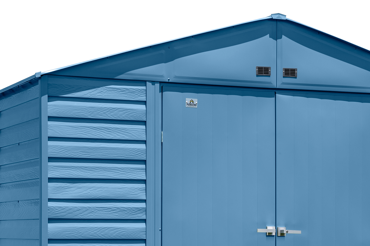 Arrow Select Steel Storage Shed Steel Storage Shed, 10x8, Blue Grey