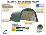 ShelterCoat 12 x 24 ft. Wind and Snow Rated Garage Round Gray STD