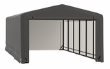 ShelterTube Wind and Snow-Load Rated Garage, 12x23x8 Gray