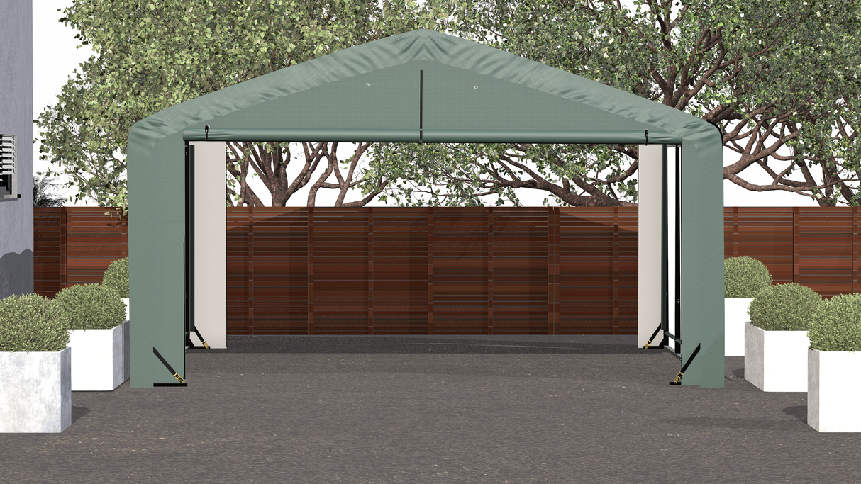 ShelterTube Wind and Snow-Load Rated Garage, 20x18x10 Green