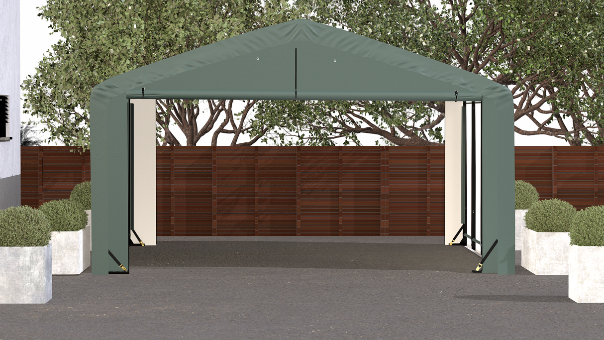 ShelterTube Wind and Snow-Load Rated Garage, 20x23x10 Green