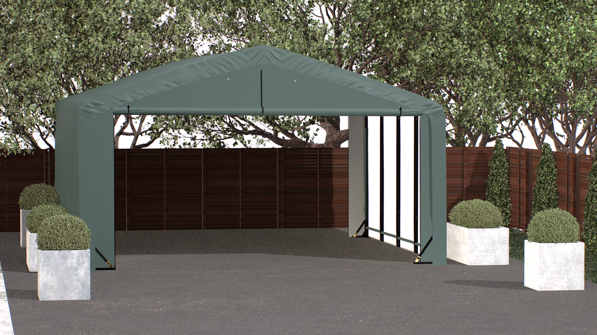 ShelterTube Wind and Snow-Load Rated Garage, 20x23x10 Green