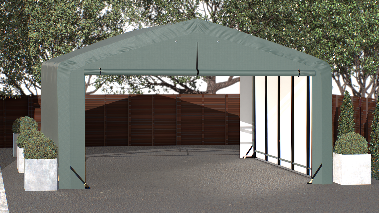 ShelterTube Wind and Snow-Load Rated Garage, 20x23x12 Green