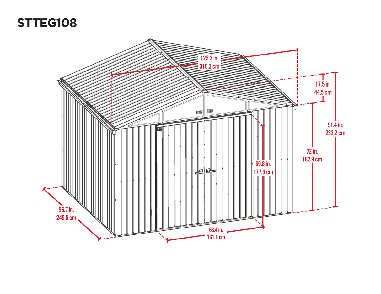 Scotts Lawn Care Storage Shed, 10x8, Green