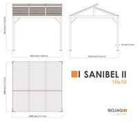 Sanibel II Hardtop Gazebo - 10' x 10'