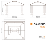 Sojag Savino 10 ft. x 12 ft. Gazebo