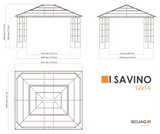 Sojag Savino 12 ft. x 14 ft. Gazebo