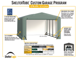 ShelterTube Wind and Snow-Load Rated Garage, 12x23x8 Gray