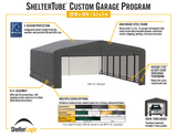 ShelterTube Wind and Snow-Load Rated Garage, 20x18x10 Green