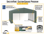 ShelterTube Wind and Snow-Load Rated Garage, 20x18x12 Green