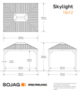 Sojag Skylight 10 ft. x 12 ft. Gazebo