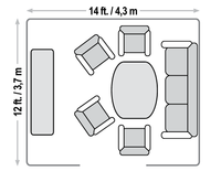 Savino Gazebo - 12' x 14' (Nylon mosquito net included