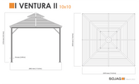 Ventura II Hardtop Gazebo - 10' x 10'